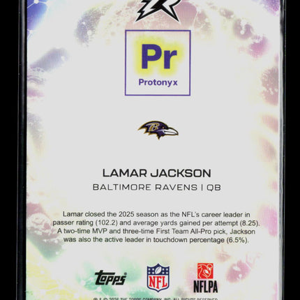 2026 Topps Resurgence  Lamar Jackson #PT-25 Protonyx