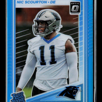 2025 Donruss Optic Football Nic Scourton #270 Blue Prizm 384/399