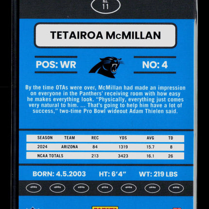 2025 Panini Donruss Optic Football Tetairoa McMillan #11 RC