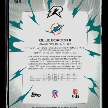 2026 Topps Resurgence  Ollie Gordon II #154 RC Teal