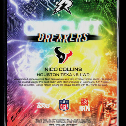 2026 Topps Resurgence   Circuit Breakers Nico Collins #CB-18