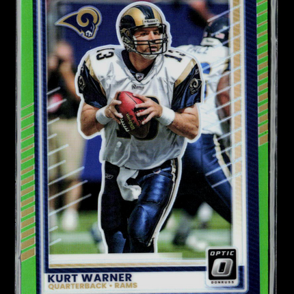 2025 Panini Donruss Optic Football Kurt Warner #27 Lime Green 067/199