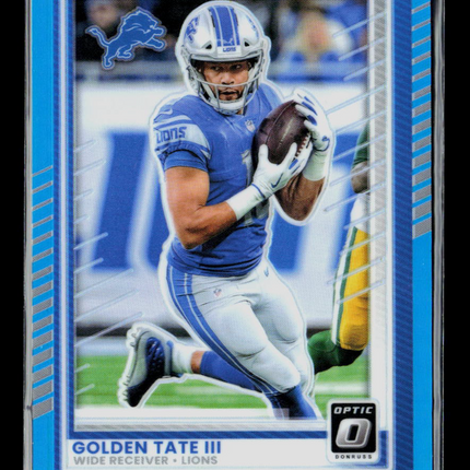 2025 Panini Donruss Optic Golden Tate III #124 Light Blue Prizm 221/399