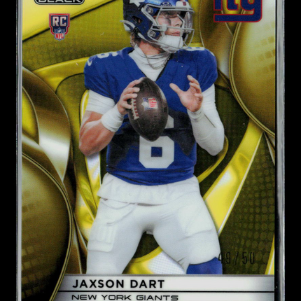 2025 Topps Chrome Black Jaxson Dart #136 Gold RC 49/50