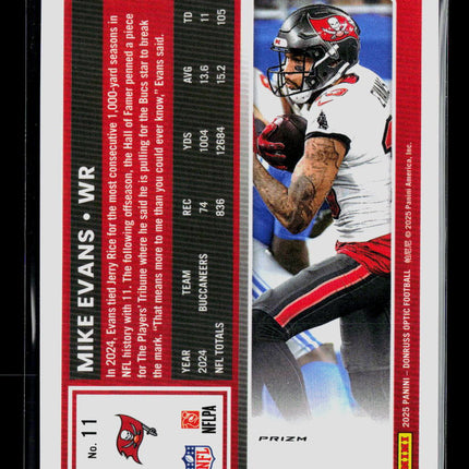 2025 Panini Donruss Optic Mike Evans #11 Holo