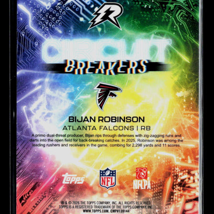 2026 Topps Resurgence  Circuit Breakers Bijan Robinson #CB-5 /425