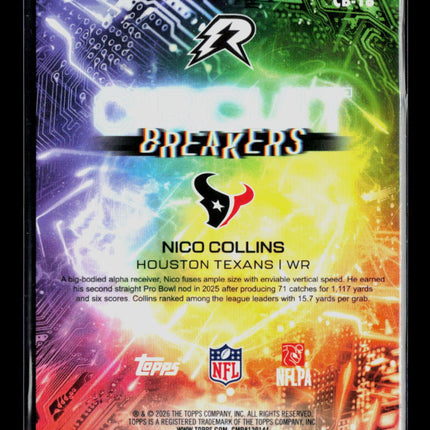 2026 Topps Resurgence   Circuit Breakers Nico Collins #CB-18