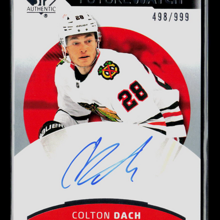 2026 Upper Deck SP Authentic Colton Dach #102 498/999 Auto