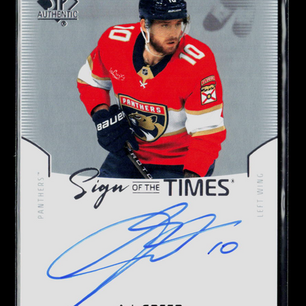 2026 SP Authentic Hockey Sign of the Times A.J. Greer #SOTT-AG Auto