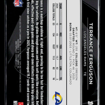 2025 Topps Chrome Black Terrance Ferguson #129 RC