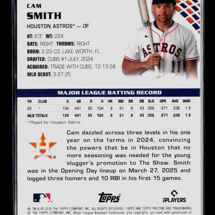 2026 Topps Pristine Cam Smith #140 Blue 25/75