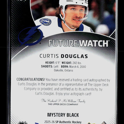 2026 SP Authentic Curtis Douglas #184 Mystery Black Auto