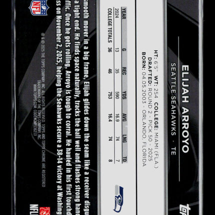 2025 Topps Chrome Black Elijah Arroyo #146 RC