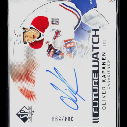 2024 Upper Deck SP Authentic Future Watch Oliver Kapanen #169 Auto