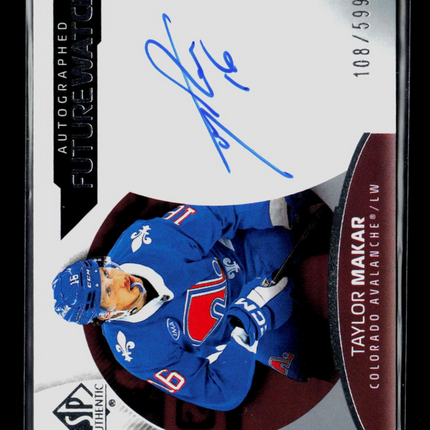 2025 Upper Deck SP Authentic Taylor Makar #191 Future Watch 108/599 Auto