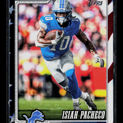 2026 Topps Isiah Pacheco #103 Independence Day 45/76