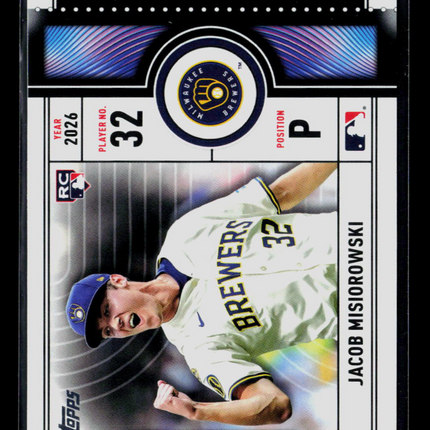 2026 Topps Big Ticket Player Jacob Misiorowski #BTP-2 RC