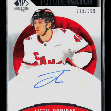 2026 Upper Deck SP Authentic Future Watch Justin Robidas #135 775/999 Auto