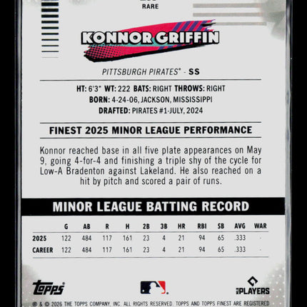 2026 Topps Finest Konnor Griffin #268 Rare RC