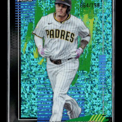 2026 Topps Finest Manny Machado #41 Aqua Mini Diamond Refractor 064/199