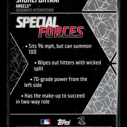 2018 Topps Stadium Club Special Forces Shohei Ohtani #SF-SO RC