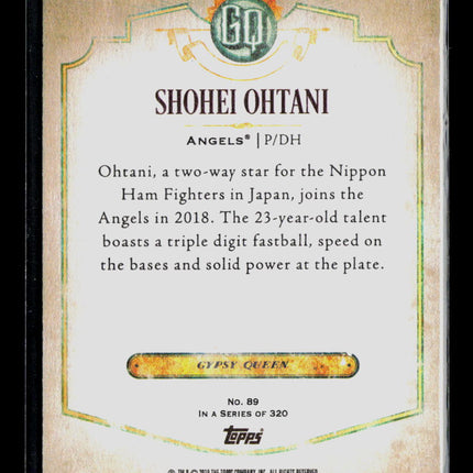 2018 Topps Gypsy Queen Shohei Ohtani #89 RC