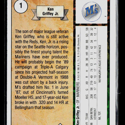 1989 Upper Deck Ken Griffey Jr. #1