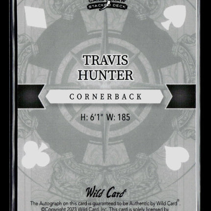 2023 Wild Card 5 Card Draw Stacked Deck Travis Hunter #SD-THA Joker 1/1 Auto