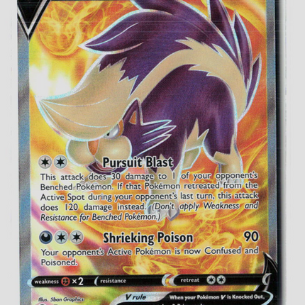 Pokemon 2022 Silver Tempest Skuntank V FA #180/195