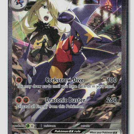 Pokemon 2025 Destined Rivals Cynthia's Garchomp EX FA SAR #232/182