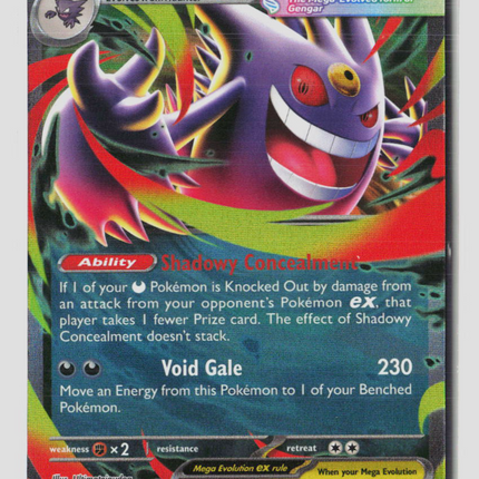 Pokemon Mega Evolution Mega Gengar EX FA #MEP EN 073