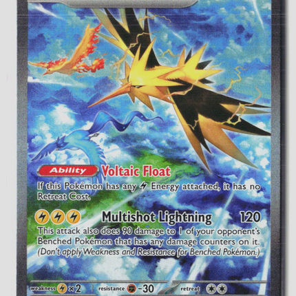 Pokemon 2023 Scarlet & Violet 151 Zapdos EX SAR #202/165