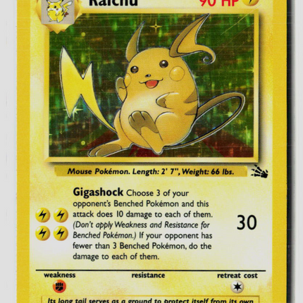 Pokemon 1999 Fossil Raichu #14/62