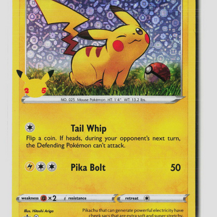 Pokemon 2020 Sword & Shield Pikachu #SWSH039 General Mills