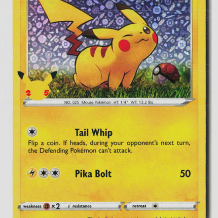 Pokemon Sword & Shield Pikachu #SWSH039 General Mills