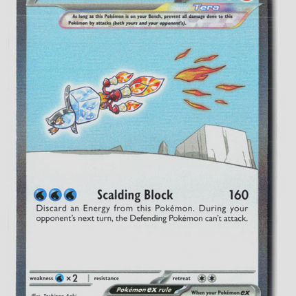 Pokemon 2023 Obsidian Flames Eiscue EX SAR #222/197