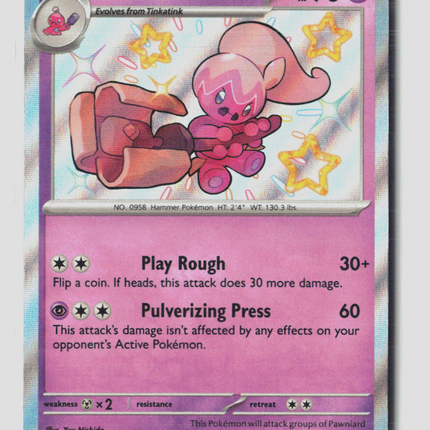 Pokemon 2024 Paldean Fates Tinkatuff #166/91