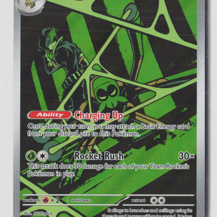 Pokemon 2025 Destined Rivals Team Rocket's Spidops #187/182
