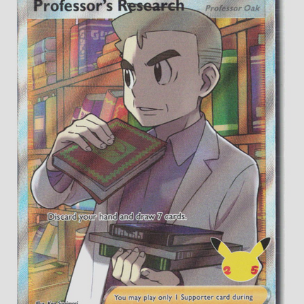 Pokemon 2021 Celebrations Professor's Research (Professor Oak) FA #24/25