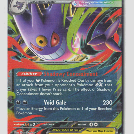 Pokemon 2025 Mega Evolution – Phantasmal Flames Mega Gengar EX #56/94