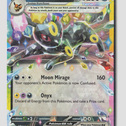 Pokemon 2025 Prismatic Evolutions Umbreon EX RR #60/131