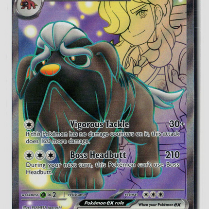 Pokemon 2025 Destined Rivals Arven's Mabosstiff EX SAR #218/182