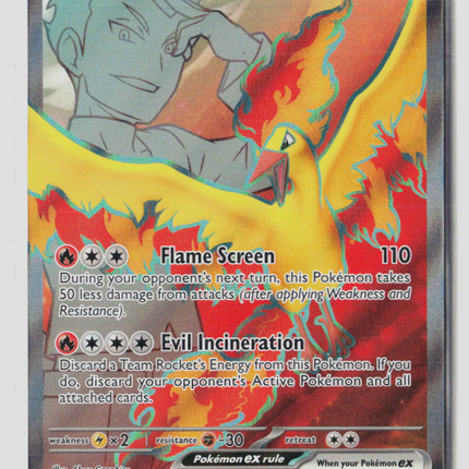 Pokemon 2025 Destined Rivals Team Rocket's Moltres EX SR FA #208/182