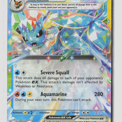 Pokemon 2025 Prismatic Evolutions Vaporeon EX RR #23/131