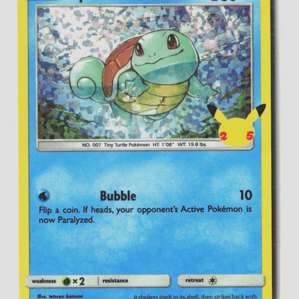 Pokemon 2021 Celebrations Squirtle #17/25 Mcdonalds