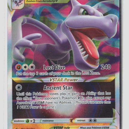 Pokemon 2022 Lost Origin Aerodactyl VSTAR #93/196
