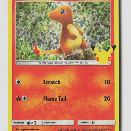 Pokemon 2021 Celebrations Charmander #9/25 Mcdonalds