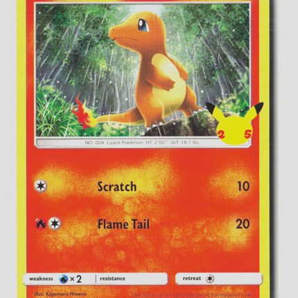 Pokemon 2021 Celebrations Charmander #9/25 Mcdonalds