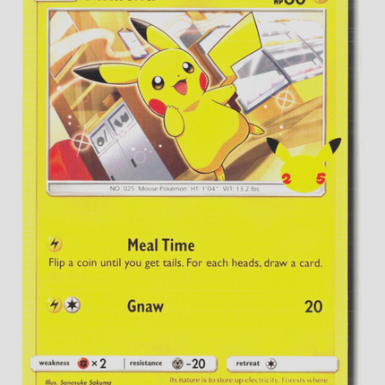 Pokemon 2021 McDonald's Collection Pikachu #25/25 Mcdonalds