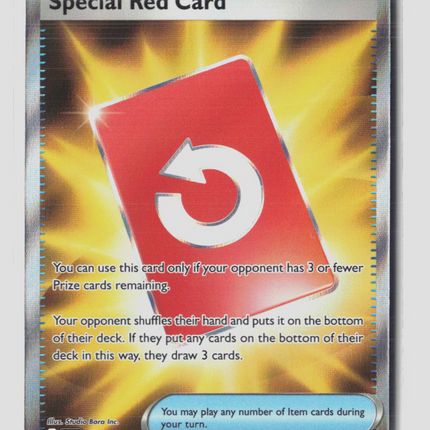 Pokemon Chaos Rising Special Red Card SAR #113/86